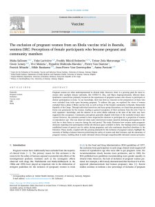 Ebola Vaccine Trial: Pregnant Women's Exclusion in DRC