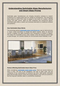 Switchable Glass: Manufacturers, Pricing & Benefits