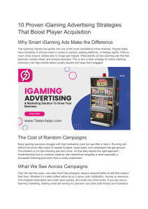iGaming Advertising: 10 Proven Strategies for Player Acquisition