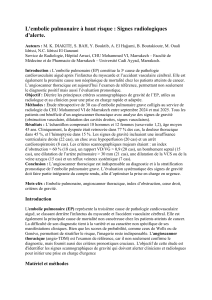 Embolie Pulmonaire à Haut Risque : Signes Radiologiques d'Alerte
