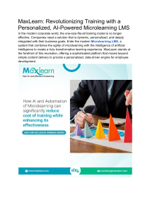 MaxLearn  Revolutionizing Training with a Personalized, AI-Powered Microlearning LMS
