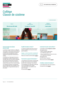Cned Collège Sixième : Programme Scolaire et Inscription 2025-2026