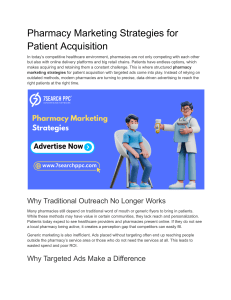 Pharmacy Marketing Strategies for Patient Acquisition