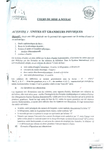 Unité et grandeur physique