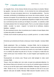 L'enquête commence: Extrait de livre pour enfants