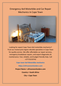 Emergency 4x4 Motorbike and Car Repair Mechanics In Cape Town