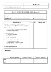 Fiche de Contrôle Ferraillage - Construction