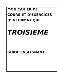 Guide Informatique 3ème : Réseaux et Programmation