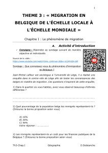 Migration en Belgique : Vocabulaire, Phénomène et Géographie