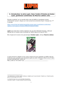 Exercice Lupin Netflix: Compréhension Orale et Culture Française