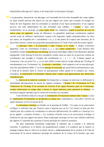 Interprétation physique espace-temps | Mécanique classique & Relativité