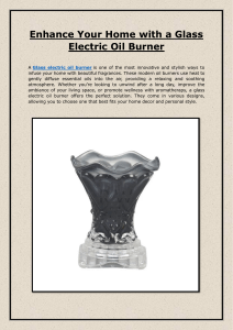Enhance Your Home with a Glass Electric Oil Burner