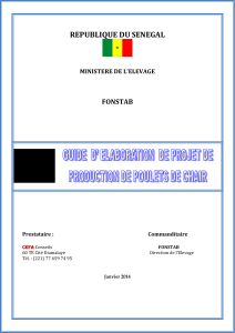 Guide d'Élaboration de Projet: Production de Poulets de Chair (2014)