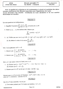 Devoir surveill&eacute; MPSI2 - Math&eacute;matiques - CPGE OBK Mekn&egrave;s 2022/2023
