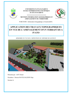 Travaux Topographiques pour Aménagement Terrain Ivato - Mémoire Licence