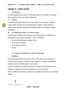Unité Centrale : Composants, Fonctionnement et Cycle d'Instruction