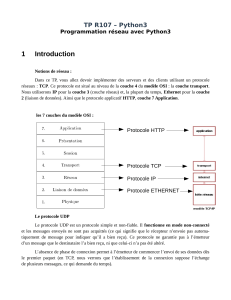 Programmation réseau Python3: TCP/UDP, Sockets & Modèle OSI