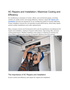 AC Repairs & Installation: Maximize Cooling & Efficiency