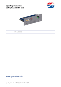 Güntner GCM (W)LAN GMM EC.1 Operating Instructions & Configuration Guide