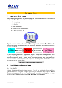 La vapeur d eau