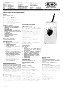Fiche technique JUMO : Thermostat de montage en saillie AMT
