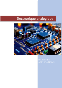 Electronique analogique : Diodes et applications - Dr. Faiza Meriche