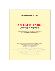 Totem et Tabou de Freud : Psychanalyse des peuples primitifs