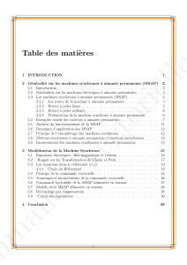 Commande Vectorielle MSAP: Modélisation et Régulation de Machines Synchrones