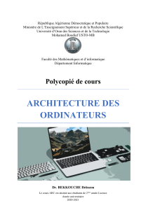 Architecture des Ordinateurs - Cours Licence Informatique