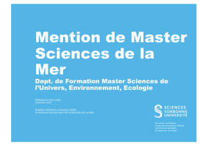 Master Sciences de la Mer Sorbonne Université : Programme & Carrières