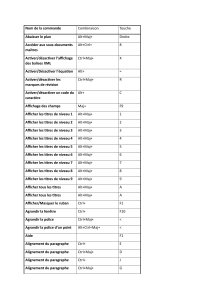Raccourcis clavier Word: Liste complète des commandes et touches