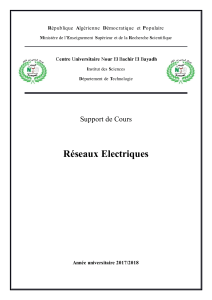 Réseaux Électriques : Cours Complet Licence Électrotechnique 2017/2018