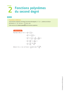 Fonctions polynômes du second degré : forme canonique et démonstration
