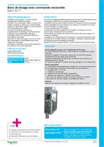 Banc de levage SL71 Schneider Electric: Commande Vectorielle