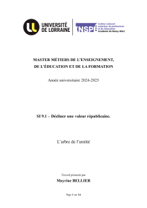 S&eacute;quence p&eacute;dagogique L'arbre de l'amiti&eacute; : Valeurs r&eacute;publicaines CE1-CE2