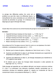 Evaluation Givrage des parties d'avions