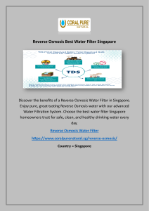 Filtered Water Dispenser Singapore