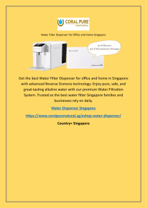 Reverse Osmosis Best Water Filter Singapore