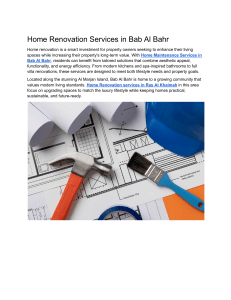 Home Renovation Services in Bab Al Bahr