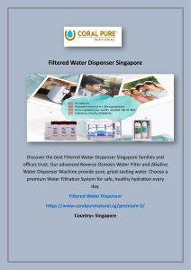 Filtered Water Dispenser Singapore