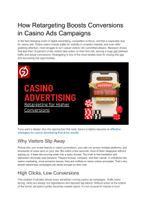 How Retargeting Boosts Conversions in Casino Ads Campaigns