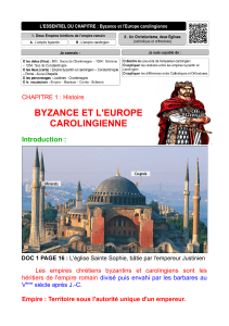 Byzance et l'Europe Carolingienne : Histoire, Empires et Christianisme