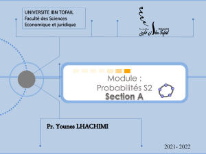 Analyse Combinatoire & Probabilités S2 - Cours Université Ibn Tofail