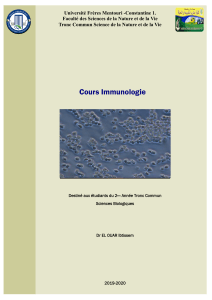 Cours Immunologie - Cellules & Organes Lymphoïdes | Dr EL OUAR