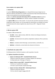 Cours complet sur les capteurs OBD : Diagnostic automobile