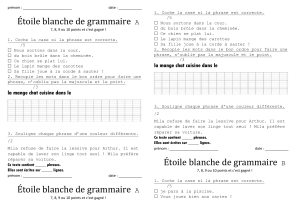 Exercices de Grammaire Française: Étoiles Blanche, Jaune, Orange