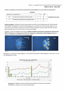 Météo et climat : Activité pédagogique 5ème