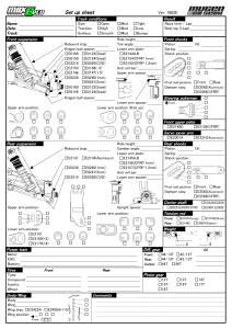 Fiche de Réglage Buggy RC Mugen Seiki MBX8R | Suspension & Transmission