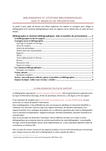 Guide de bibliographie et citations pour rapports d'ingénieurs