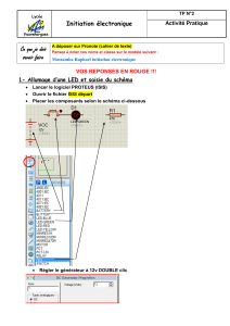 TP N°2 Initiation Électronique: Simulation LED & Circuits - Lycée Vauvenargues